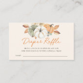 Kleine Pompoen Bloemen Baby shower Luier Raffle Informatiekaartje (Voorkant)