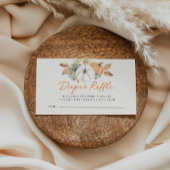 Kleine Pompoen Bloemen Baby shower Luier Raffle Informatiekaartje