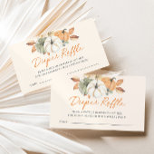 Kleine Pompoen Bloemen Baby shower Luier Raffle Informatiekaartje