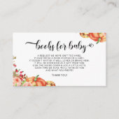 Kleine Pompoen Bloemen Boeken voor Baby Insert Kaa Informatiekaartje (Voorkant)