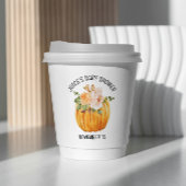 Kleine Pompoen Bloemen Herfst Baby shower Papieren Bekers