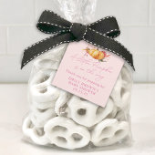 Kleine pompoen bloemenmeisje Baby shower Bedankjes Labels