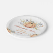 Kleine pompoen bloemige baby shower Papier Bord (Gekanteld)