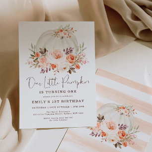 Kleine pompoen blush perzik Herfst herfstverjaarda Kaart