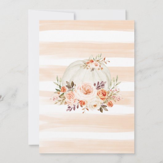 Kleine pompoen blush perzik Herfst herfstverjaarda Kaart (Achterkant)