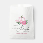 Kleine Pompoen Blush Roze Rustiek Baby shower Bedankzakje (Voorkant)