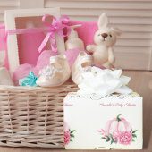 Kleine Pompoen Blush Roze Rustiek Baby shower Cadeaupapier