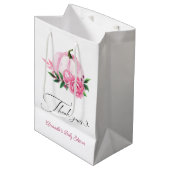 Kleine Pompoen Blush Roze Rustiek Baby shower Medium Cadeauzakje (Voorkant Gekanteld)