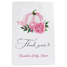 Kleine Pompoen Blush Roze Rustiek Baby shower Medium Cadeauzakje