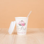 Kleine Pompoen Blush Roze Rustiek Baby shower Papieren Bekers