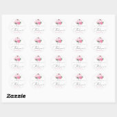 Kleine Pompoen Blush Roze Rustiek Baby shower Ronde Sticker (Vel)