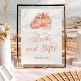 Kleine pompoen boeken en geschenken Baby shower Poster