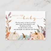 Kleine Pompoen Boeken voor Baby shower Informatiekaartje