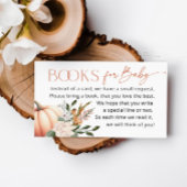 Kleine Pompoen Boeken voor Baby shower Informatiekaartje