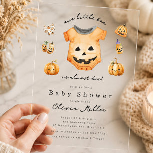 Kleine Pompoen Boo Baby Shower Uitnodiging