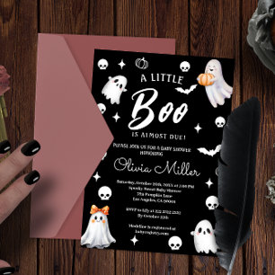Kleine Pompoen Boo – Halloween Baby Shower Kaart