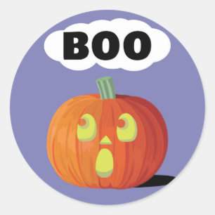 Kleine pompoen Boo Ronde Sticker