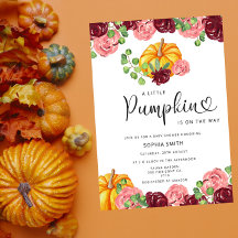 Kleine pompoen bordeaux baby shower