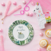 Kleine pompoen Borden Blauwe kleine pompoenBaby Papieren Bordje (Feest)