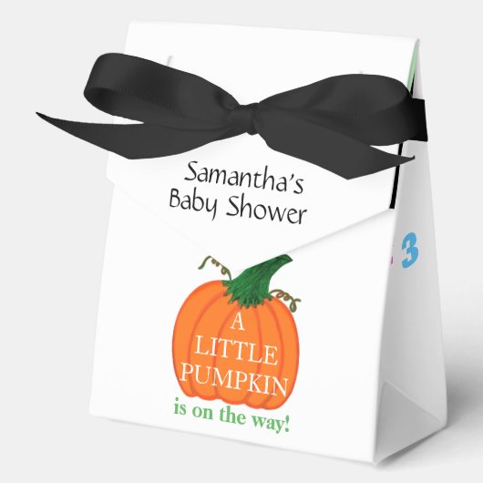 Kleine Pompoen Bundel Van Vreugde Baby Shower Bedankdoosjes (Voorkant)