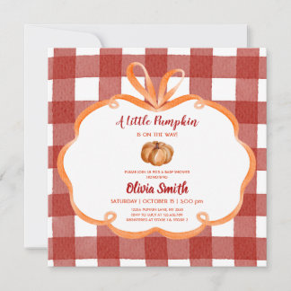 Kleine Pompoen Burgundy Lint Frame Baby Shower