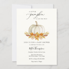 Kleine Pompoen Classic Herfst Baby shower Invitati Kaart