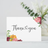 Kleine pompoen dank je kaartje bedankkaart (Staand voorkant)