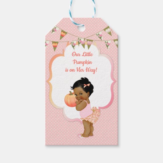 Kleine pompoen Dank je voor het donkere Label Cadeaulabel (Voorkant)