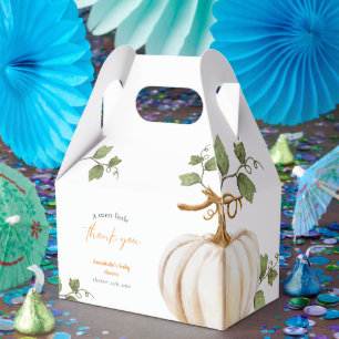 Kleine pompoen Dank u Baby shower Bedankdoosjes