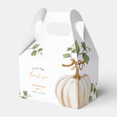 Kleine pompoen Dank u Baby shower Bedankdoosjes (Achterkant)
