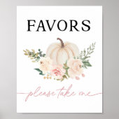 Kleine pompoen die een favorietenbord draait poster (Voorkant)