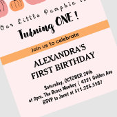 Kleine pompoen die één Halloween 1 Birthday draaie Kaart