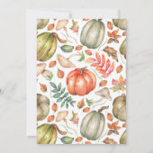 Kleine pompoen die één Herfst eerste 1 verjaardag  Kaart (Achterkant)