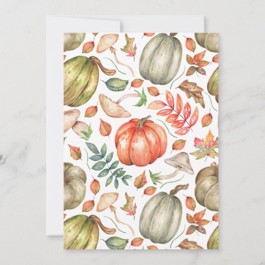 Kleine pompoen die één Herfst eerste 1 verjaardag  Kaart (Achterkant)