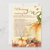 Kleine pompoen die het beste spel met mama kennen kaart (Voorkant)