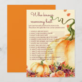 Kleine pompoen die het beste spel met mama kennen kaart (Voorkant / Achterkant)