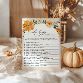 Kleine pompoen die papa het beste spel kent