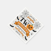 Kleine pompoen die twee Halloween 2e verjaardag dr Servet (Hoek)