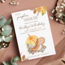 Kleine pompoen dinosaurus herfst verjaardagsfeestj