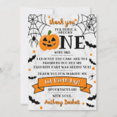 Kleine pompoen draaien 11e verjaardag van een hall bedankkaart (Voorkant)