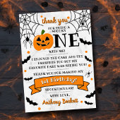 Kleine pompoen draaien 11e verjaardag van een hall bedankkaart