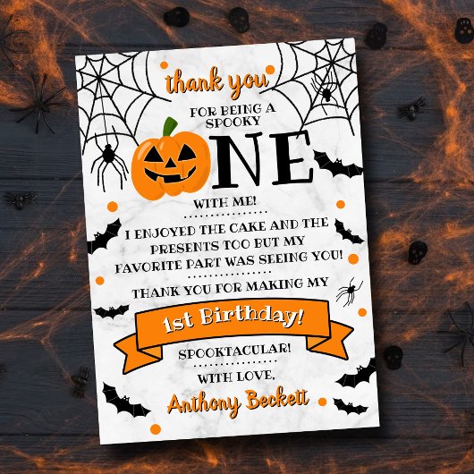 Kleine pompoen draaien 11e verjaardag van een hall bedankkaart