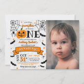 Kleine pompoen draaien 11e verjaardag van een hall kaart (Voorkant)