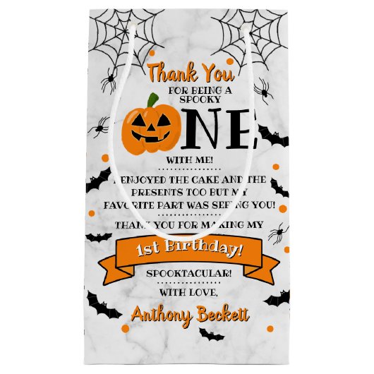 Kleine pompoen draaien 11e verjaardag van een hall klein cadeauzakje (Voorkant)