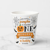 Kleine pompoen draaien 11e verjaardag van een hall papieren bekers (Voorkant)