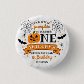 Kleine pompoen draaien 11e verjaardag van een hall ronde button 3,2 cm (Voorkant)