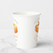 Kleine pompoen draaien 1 herfst eerste verjaardag papieren bekers (Links)