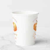 Kleine pompoen draaien 1 herfst eerste verjaardag papieren bekers (Rechts)