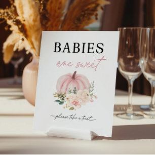 Kleine pompoen draaien een baby's zijn zoet poster