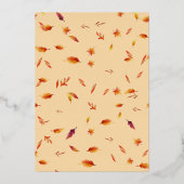 Kleine pompoen draaien een herfst Herfst Birthday Folie Uitnodiging (Achterkant)